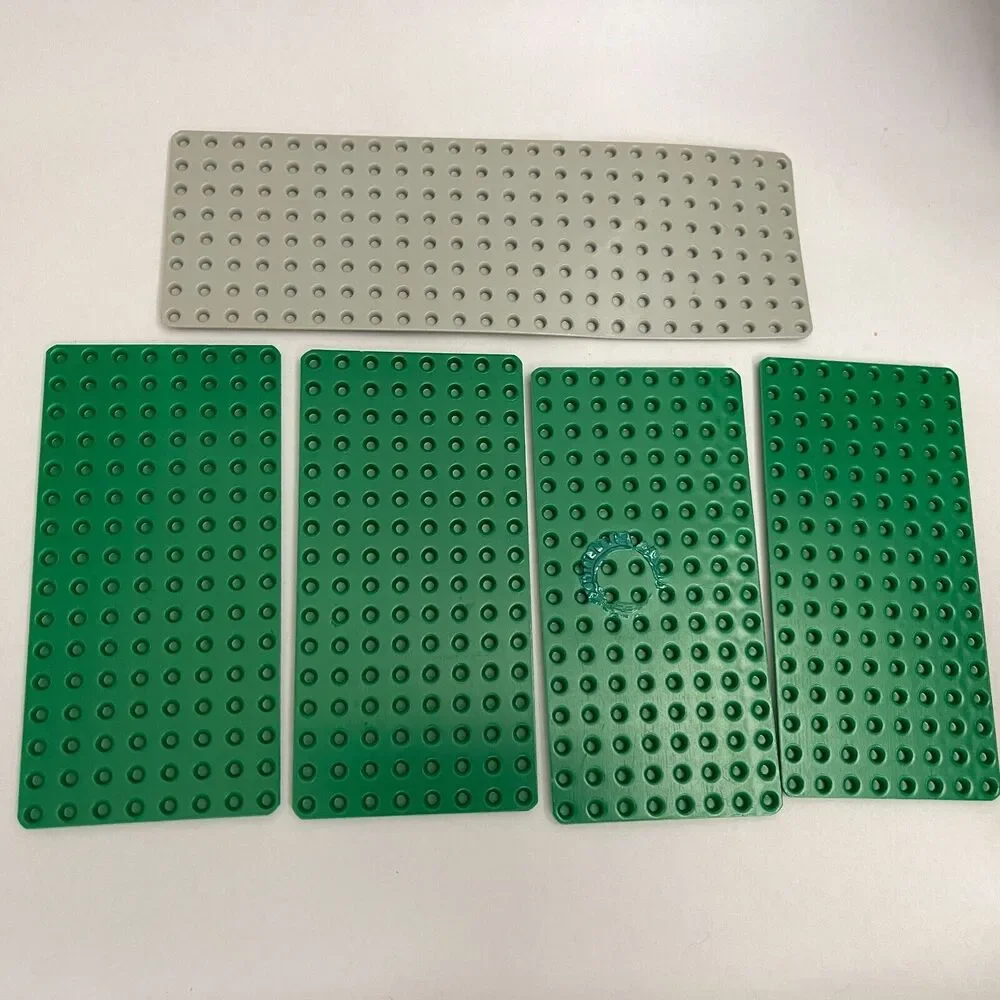 Vintage Lego Green Gray Plates Replacement Parts Pieces Lot‎ of 5